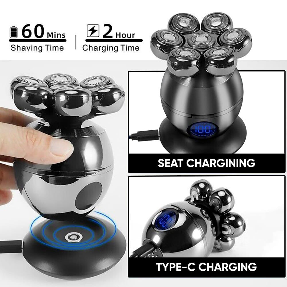AirShave7 | 5 In 1 Wireless Head Shaver | Close, Comfortable Shave in Less than 2 Minutes