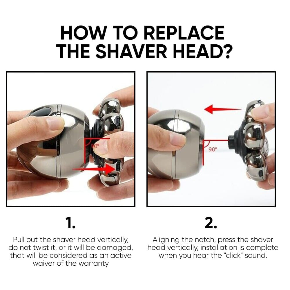AirShave7 | 5 In 1 Wireless Head Shaver | Close, Comfortable Shave in Less than 2 Minutes