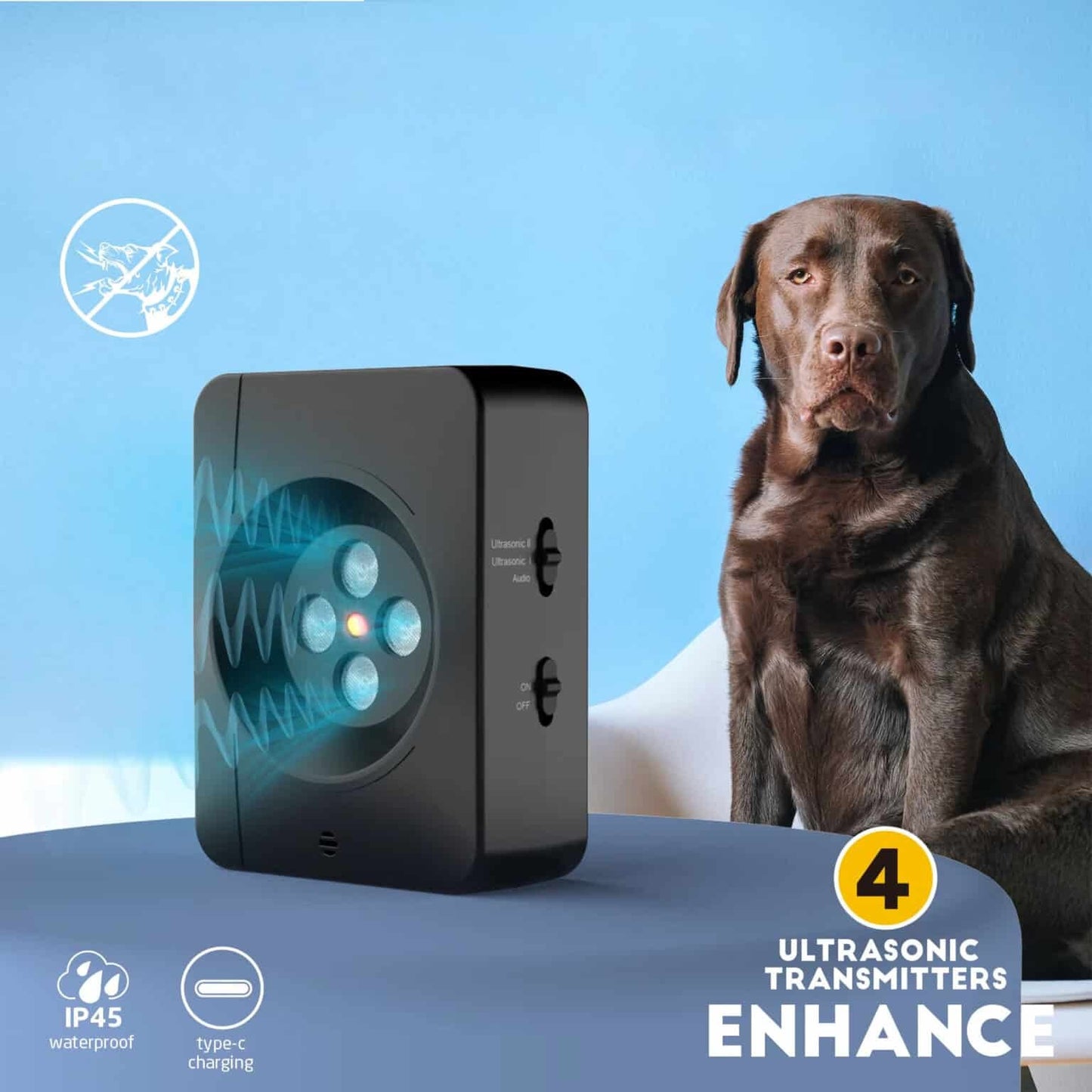 Powerful Ultrasonic Dog Bark Control Device for Ultimate Neighborhood Peace