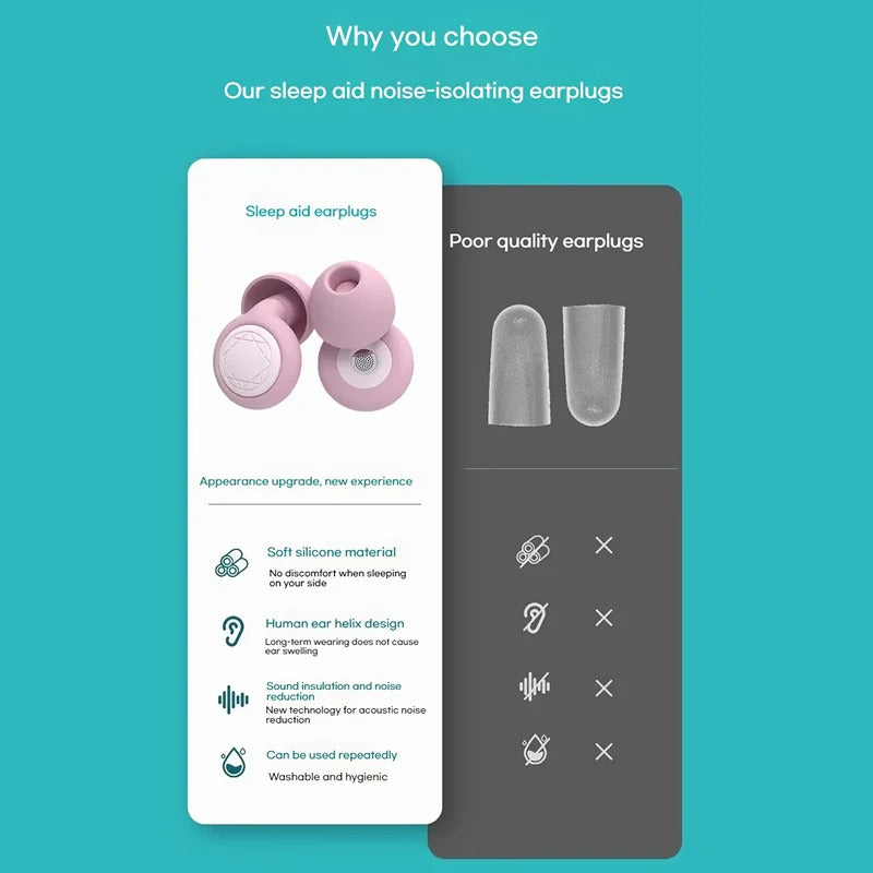 Sleep Soundly Through The Night With BudSnuji Silicone Earplugs