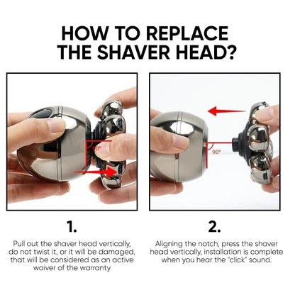 AirShave7 | 5 In 1 Wireless Head Shaver | Close, Comfortable Shave in Less than 2 Minutes